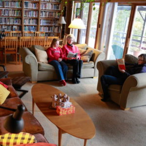 Amanda and Mary at the Cedars Library